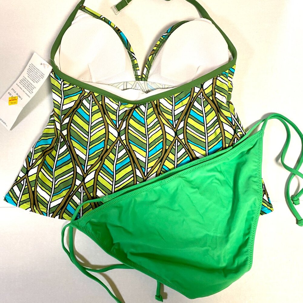 New Green Beach Bay Top 8 String Bottom S Halter … - image 2